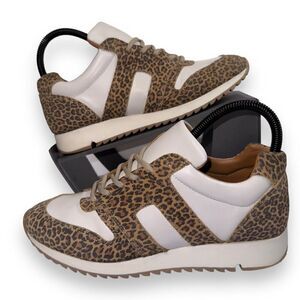 Able Local & Global Annie F. Down Collaboration Sneakers "Leopard" Women's 8